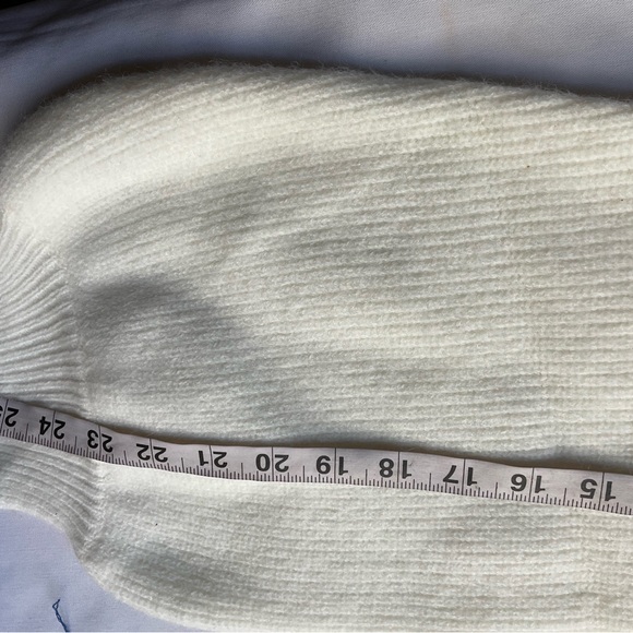 Cider Off Shoulder Bow Tie Sweater Cream Knit Balloon Sleeve XL NWT - Picture 9 of 11